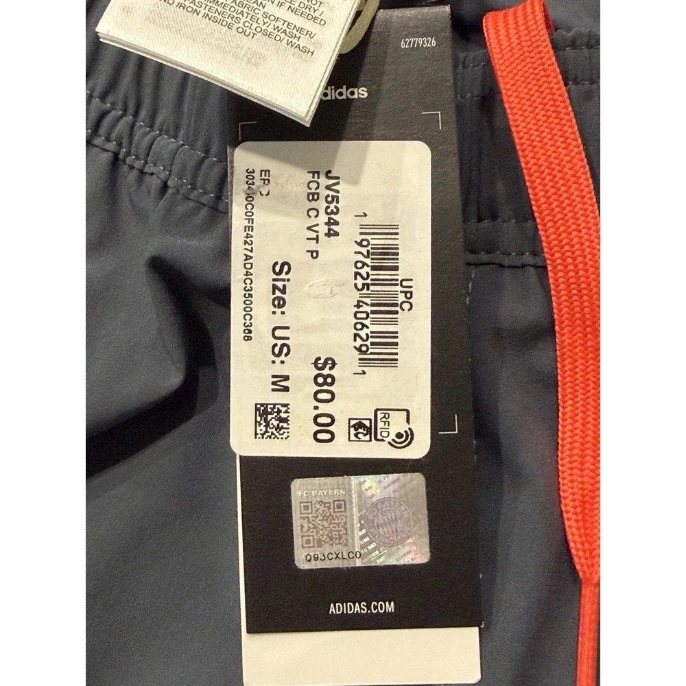 Adidas FC Bayern Tiro 25 Competition Travel Pants Grey JV5344 Mens M